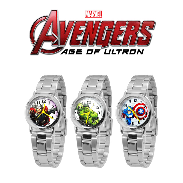 Marvel 復仇者聯盟 酷炫帥氣英雄系列卡通鋼帶錶