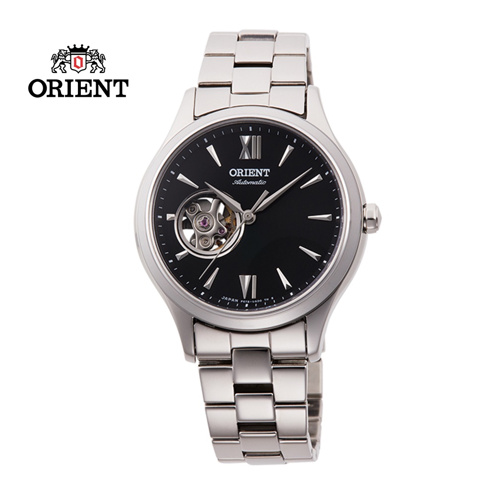 ORIENT 東方錶 ELEGANT系列 優雅小鏤空機械錶 鋼帶款 黑色 RA-AG0021B - 36mm