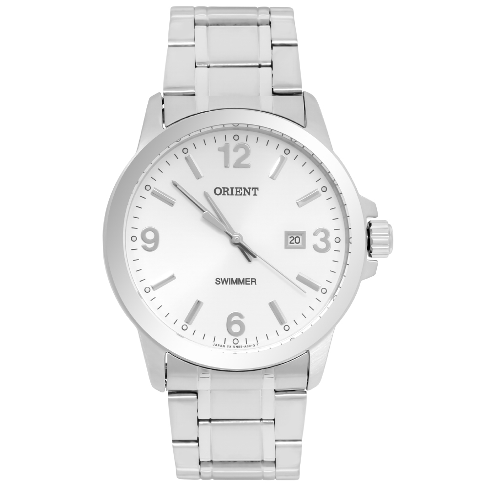 ORIENT東方錶 經典銀設計鋼帶腕錶 SUNE5005W0