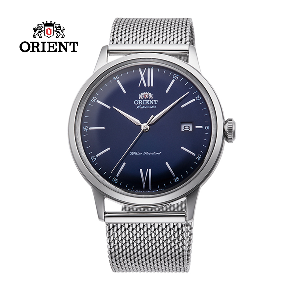 ORIENT 東方錶 DATEⅡ系列 機械錶 鋼帶款 RA-AC0019L 藍色 40.5mm