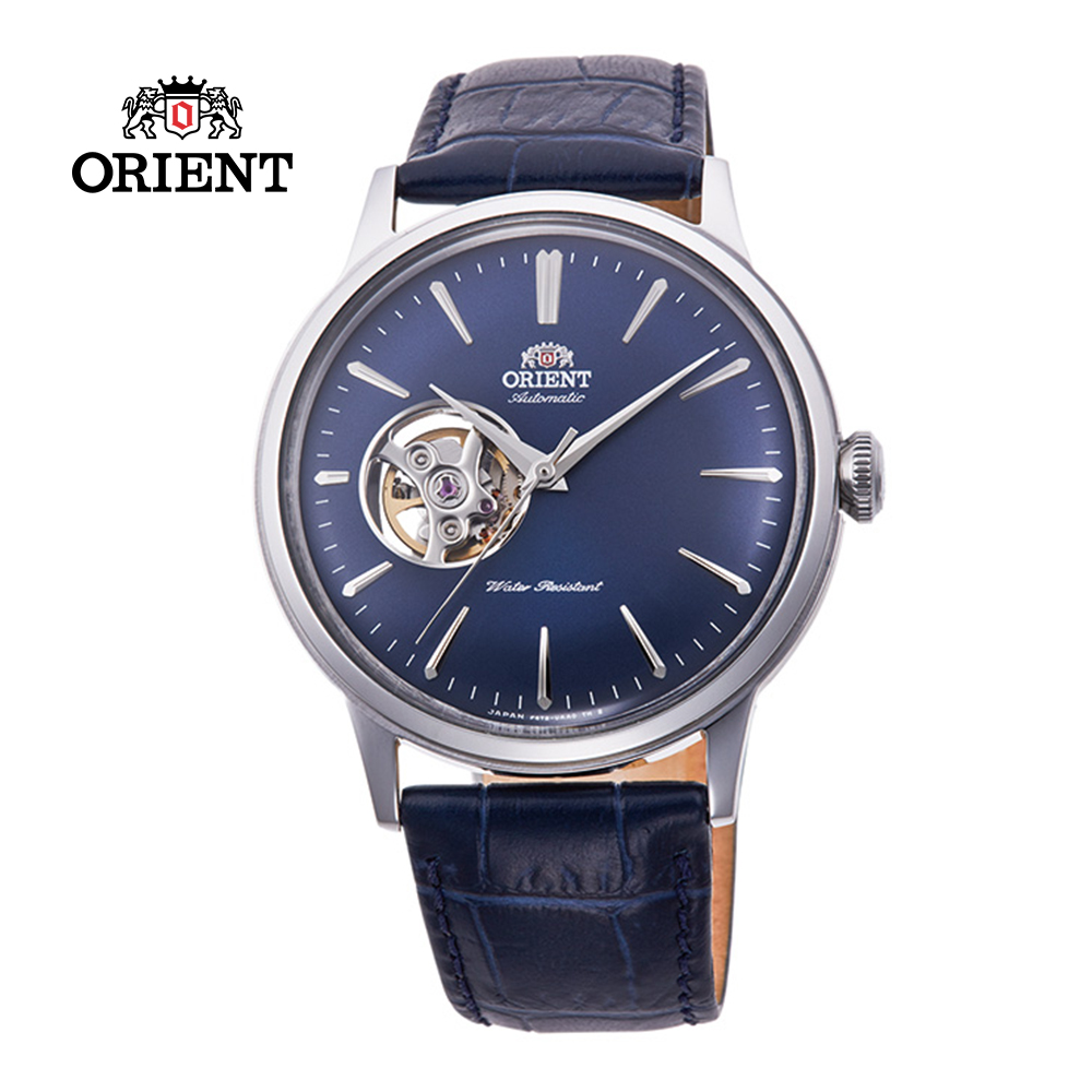 ORIENT 東方錶 SEMI-SKELETON系列 鏤空機械錶 皮帶款 RA-AG0005L 藍色 - 40.5mm