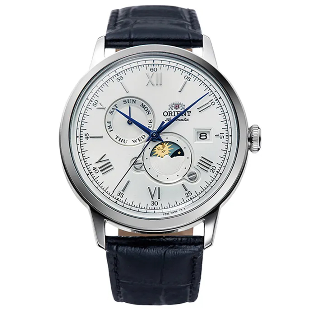 ORIENT 東方錶 Sun&Moon系列 日月相機械腕錶 41.5mm / RA-AK0802S