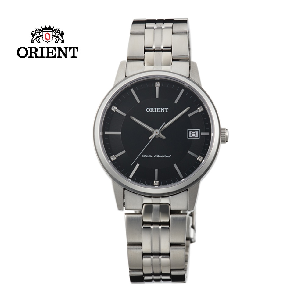 ORIENT 東方錶 SLIM系列 優雅數字藍寶石鏡面石英錶 女生鋼帶款 FUNG7003B 黑色 - 32mm