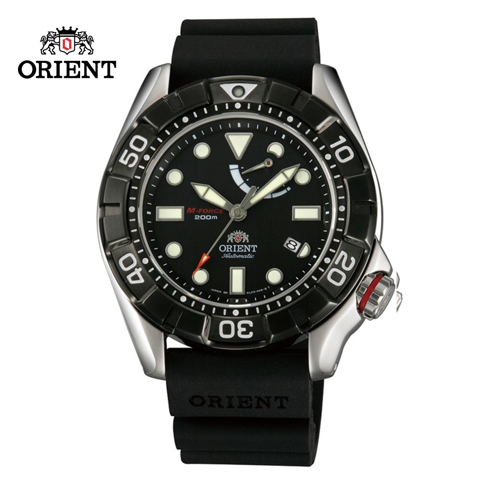 ORIENT東方錶 M-FORCE FOR AIR DIVING系列潛水機械錶 橡膠錶帶款 SEL03004B 黑色 - 46mm