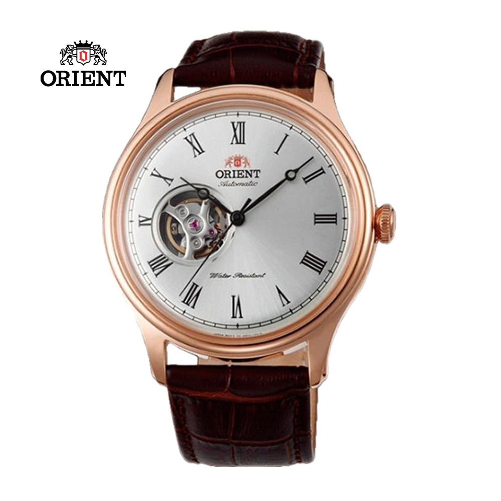 ORIENT 東方錶 SEMI-SKELETON 系列 半鏤空機械錶 皮帶款 FAG00001S 玫瑰金- 43mm