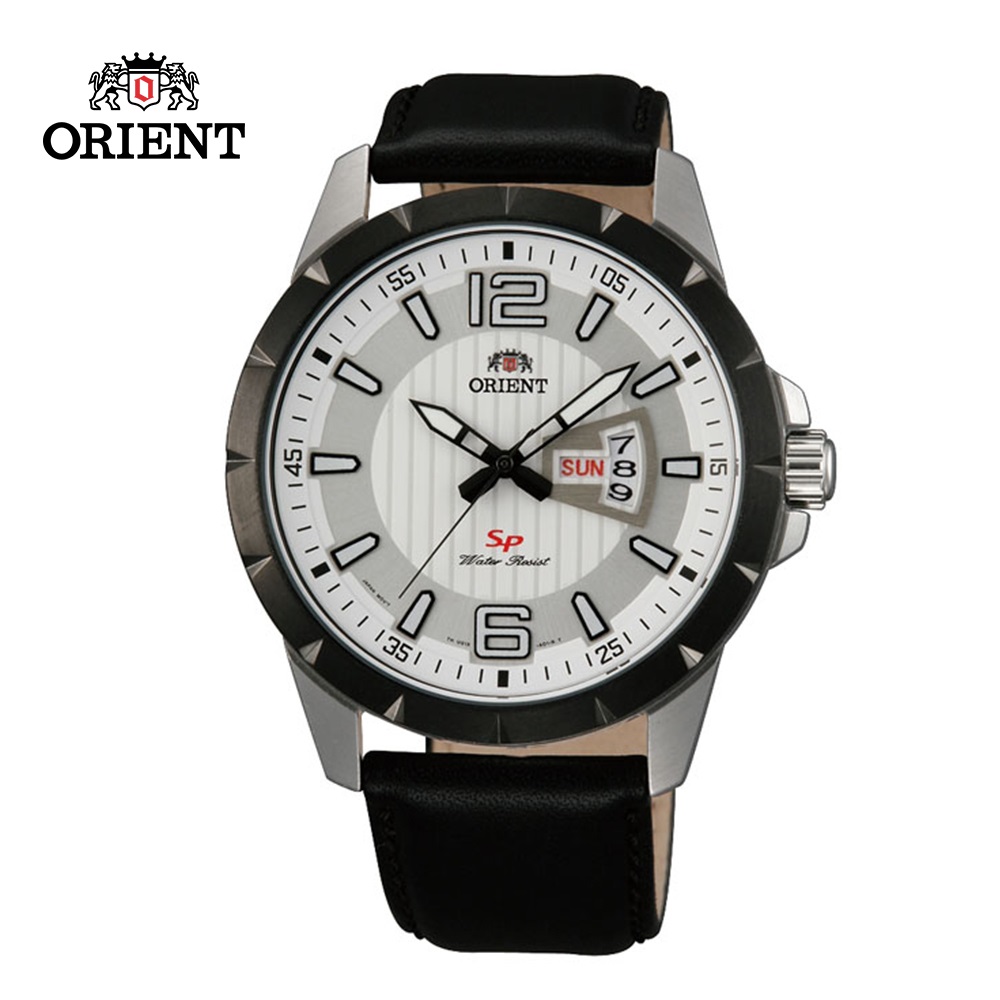 ORIENT 東方錶 SP 系列 寬幅日期運動石英錶 皮帶款 FUG1X003W 白色 - 43mm