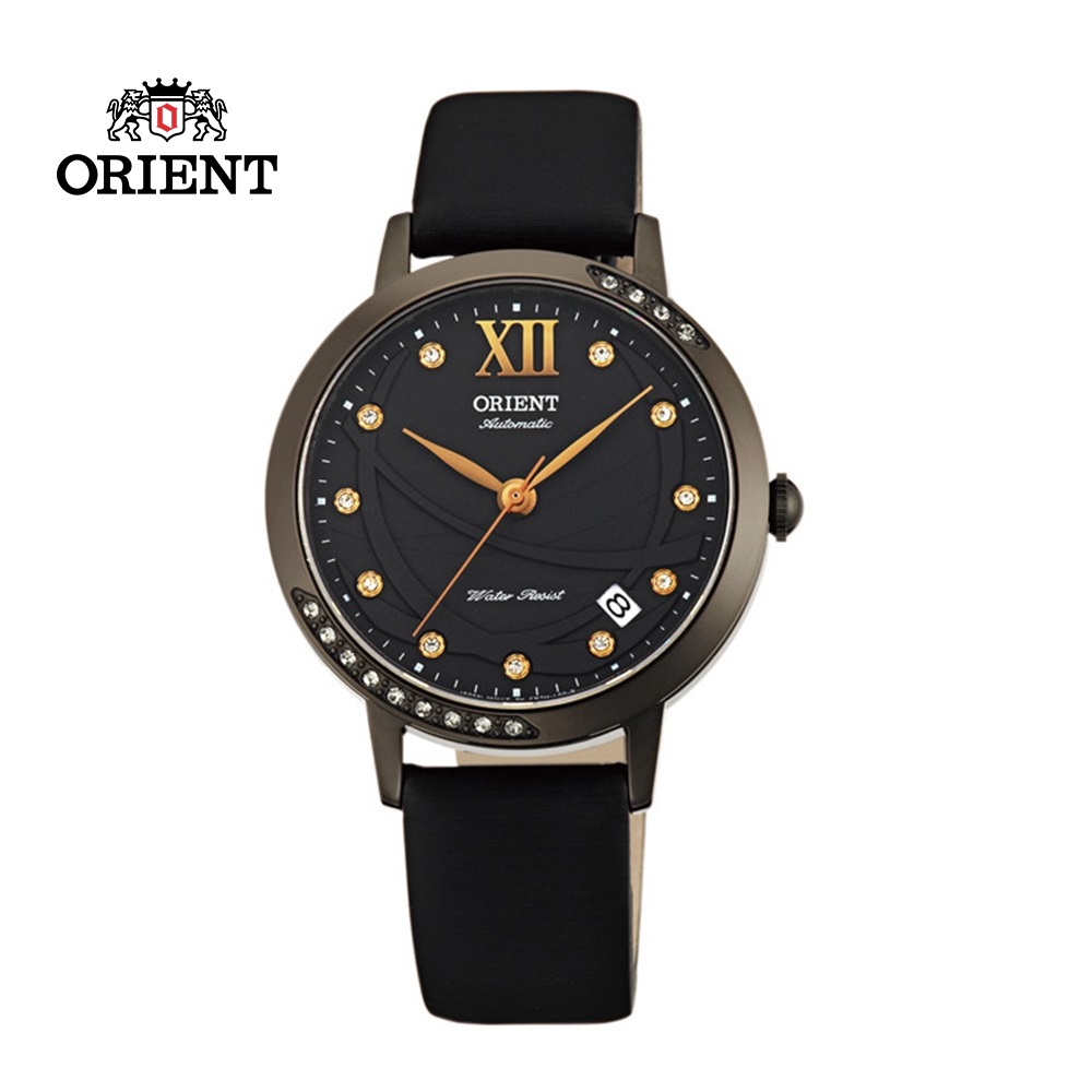 ORIENT 東方錶 ELEGANT系列 永恆耀眼時尚機械錶 絹布錶帶款 FER2H001B 黑色 - 36mm