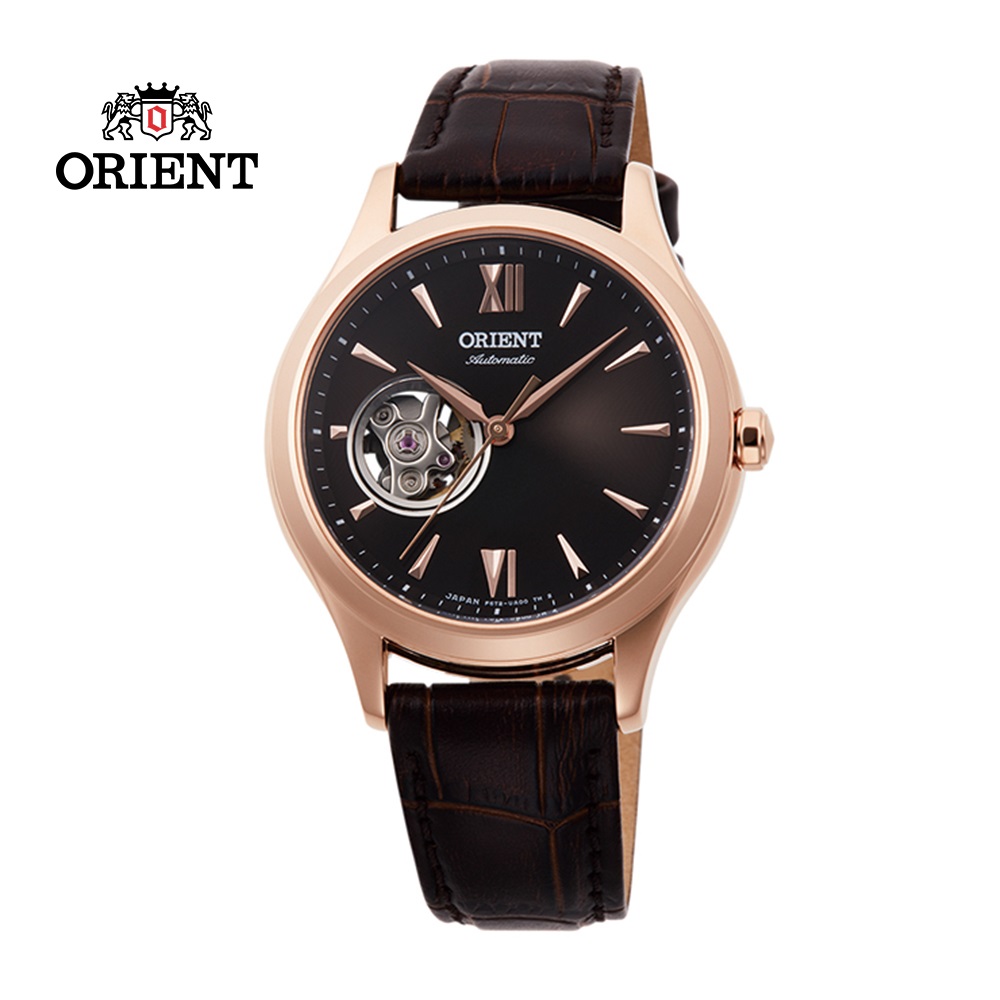 ORIENT 東方錶 ELEGANT系列 優雅小鏤空機械錶 皮帶款 RA-AG0023Y 玫瑰金 - 36mm