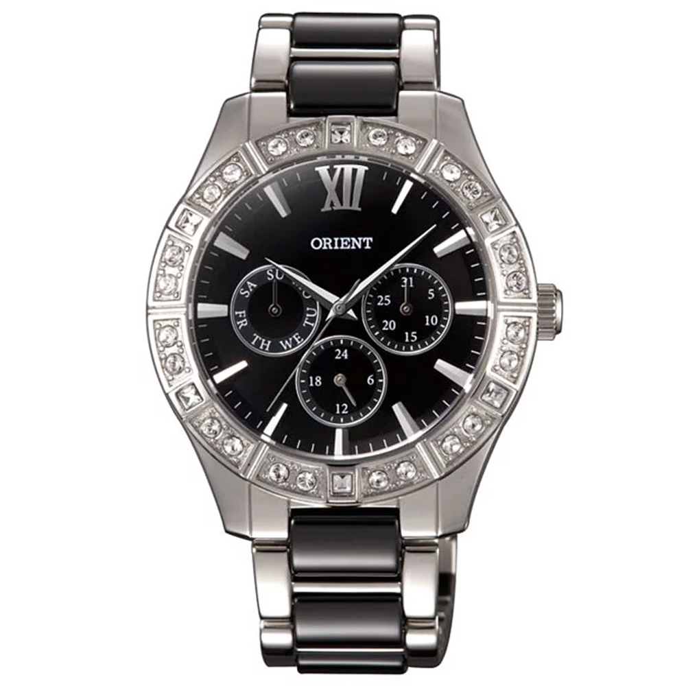 ORIENT 東方錶現代系列CASUAL三眼陶瓷腕錶39mmFSW01003B