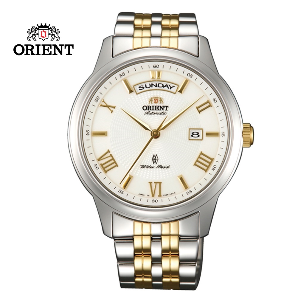 ORIENT 東方錶 WILD CALENDAR系列 寬幅日曆機械錶 鋼帶款 白色 SEV0P001W-43.5mm