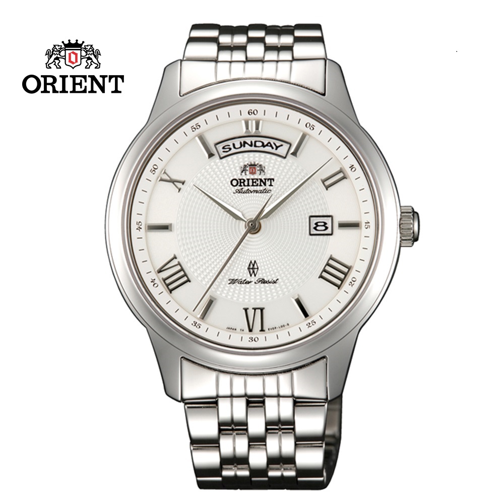 ORIENT 東方錶 WILD CALENDAR系列 寬幅日曆機械錶 鋼帶款 白色 SEV0P002W-43.5mm