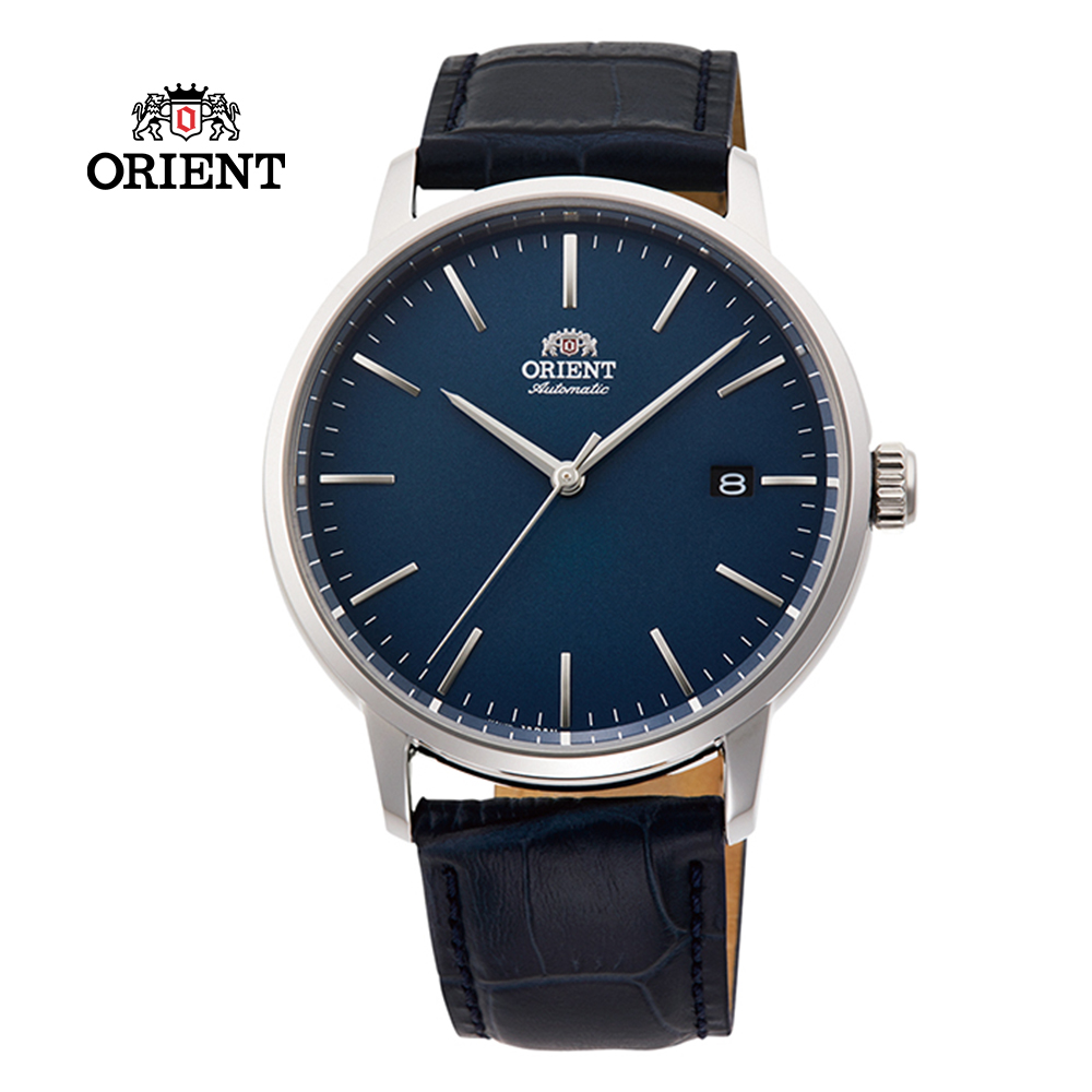 ORIENT 東方錶 DATEⅡ系列 機械錶 皮帶款 藍色 RA-AC0E04L