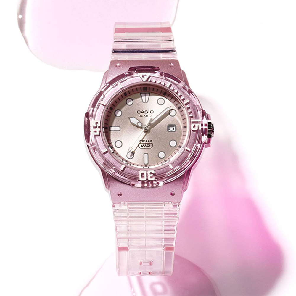 CASIO 卡西歐 清透系列 半透明迷你指標手錶 學生錶(LRW-200HS-4EV)