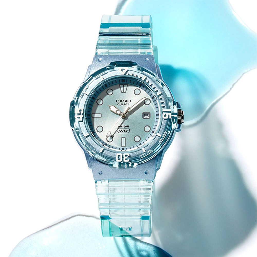 CASIO 卡西歐 清透系列 半透明迷你指針手錶 學生錶(LRW-200HS-2EV)