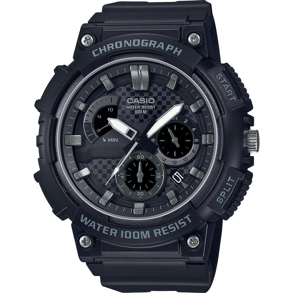 CASIO 卡西歐 賽車方格 指針式手錶 MCW-200H-1A2V