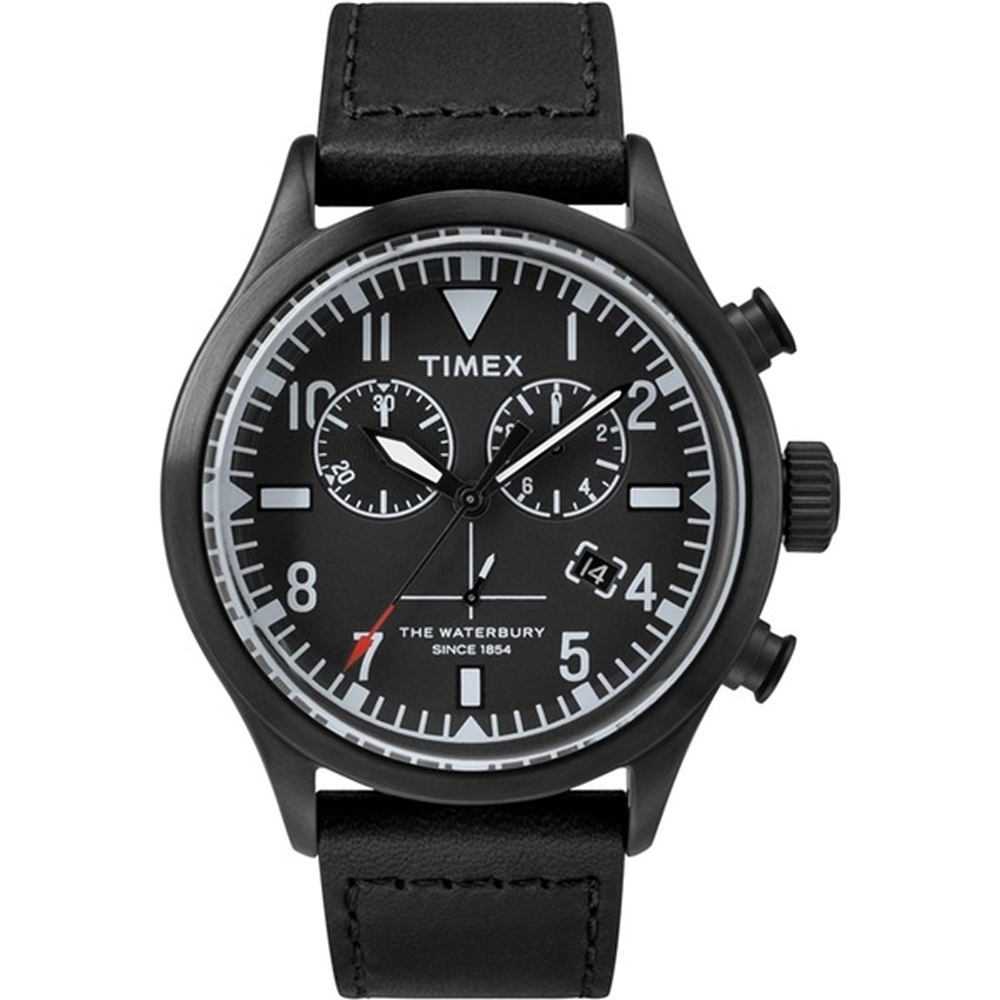 TIMEX X TODD SNYDER 刻劃時代計時皮帶腕錶-全黑