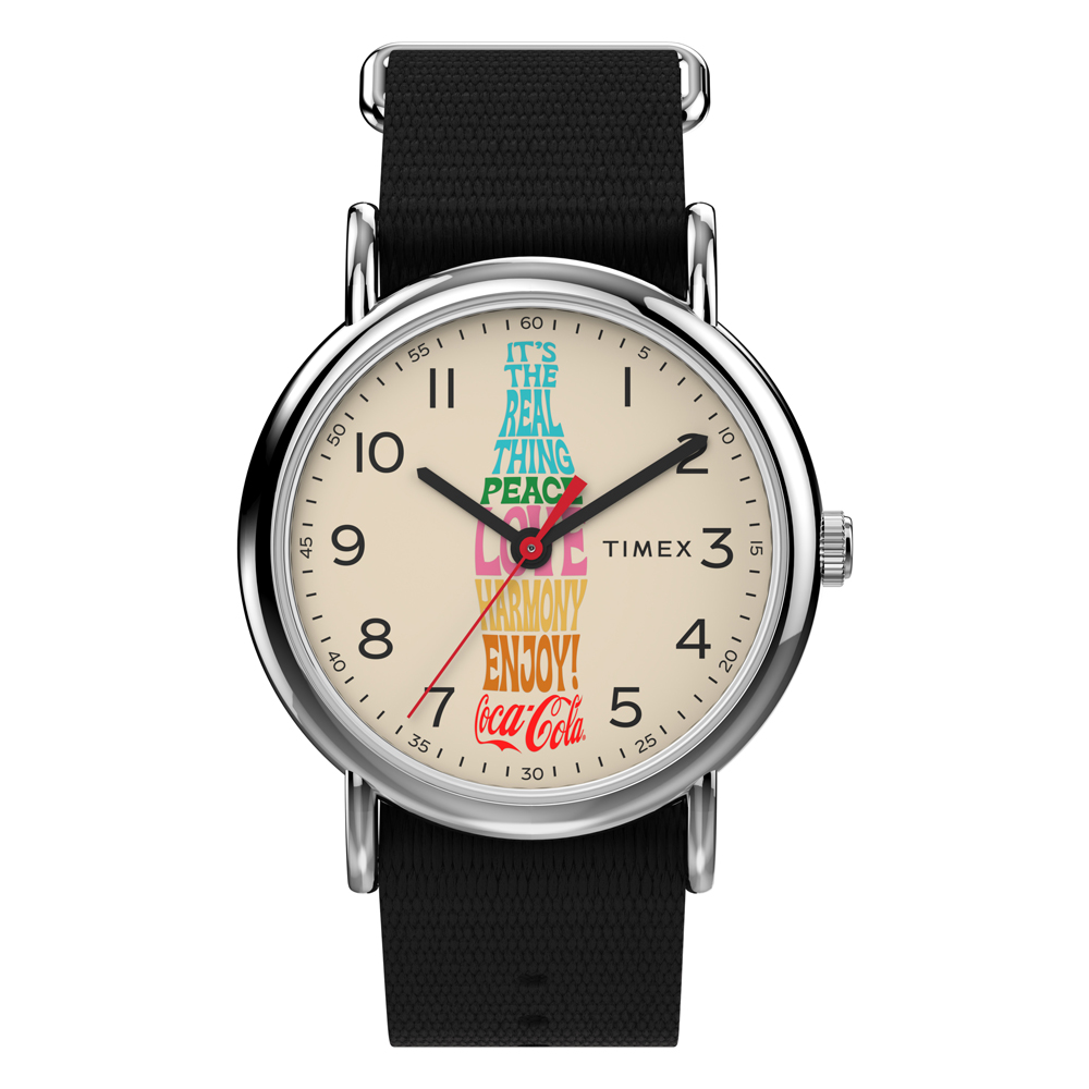 【TIMEX】天美時 x Coca-Cola 限量聯名系列可口可樂手錶 (米x黑 TXTW2V29800)