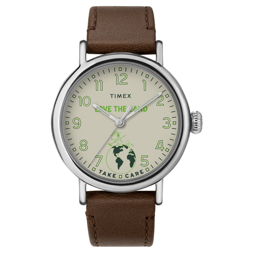 【TIMEX】天美時 x SNOOPY 限量聯名系列 環保愛地球手錶 (米x咖TXTW2V32800)