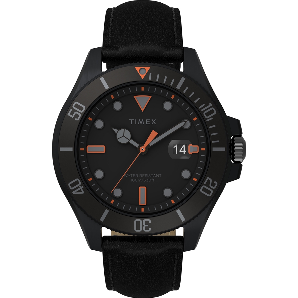 【TIMEX】天美時 風格系列 43 毫米黑色調經典手錶 (黑x黑 TXTW2V42300)