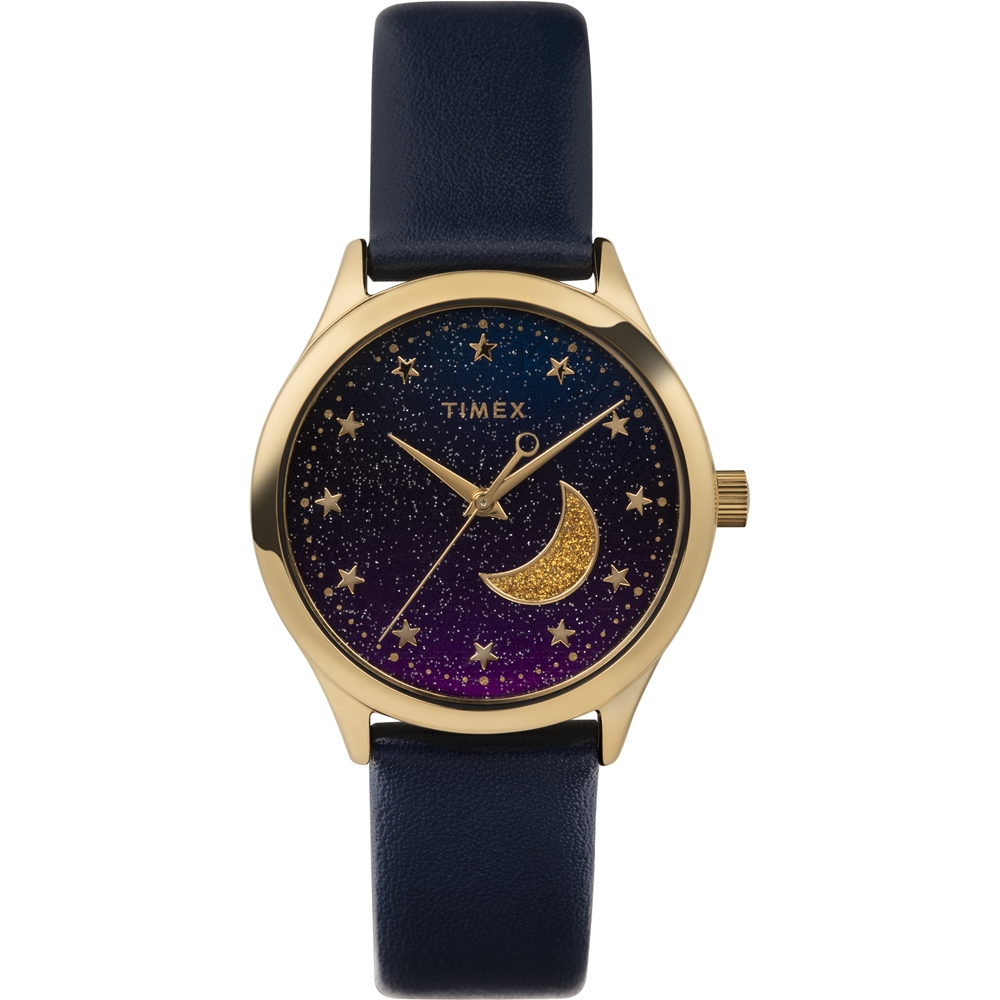 【TIMEX】天美時 風格系列 32 毫米 星空手錶 (神秘紫x藍TXTW2V49300)