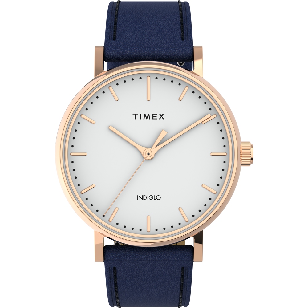 【TIMEX】天美時 Fairfield系列 簡約手錶 (白x深藍 TXTW2U95900)
