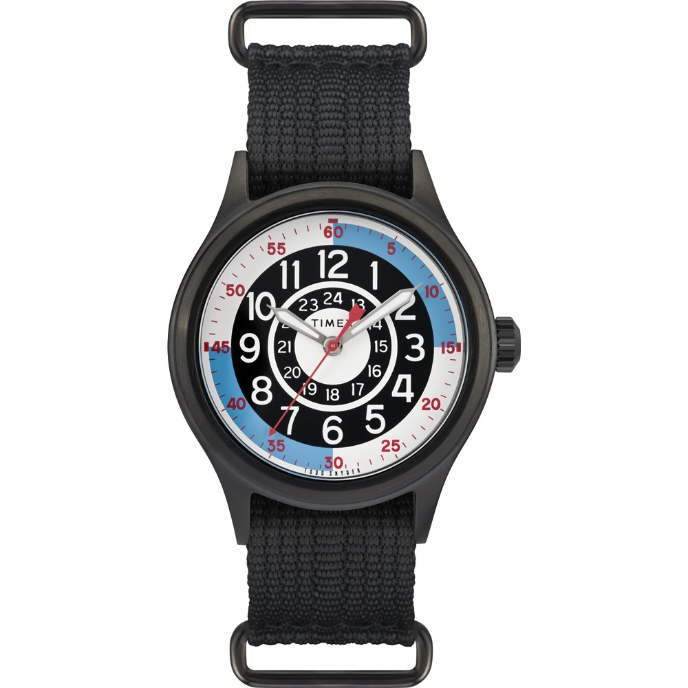 【TIMEX】 天美時 x TODD SNYDER聯名限量Black Jack復古賽車-黑藍/40mm