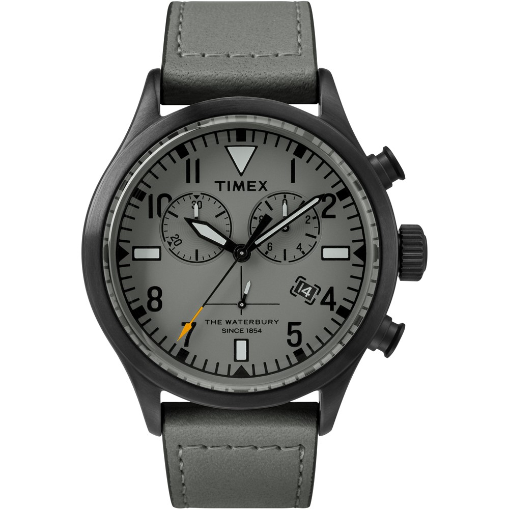 【TIMEX】天美時xTODD SNYDER聯名限量Waterbury 雙眼計時腕錶-灰/42mm