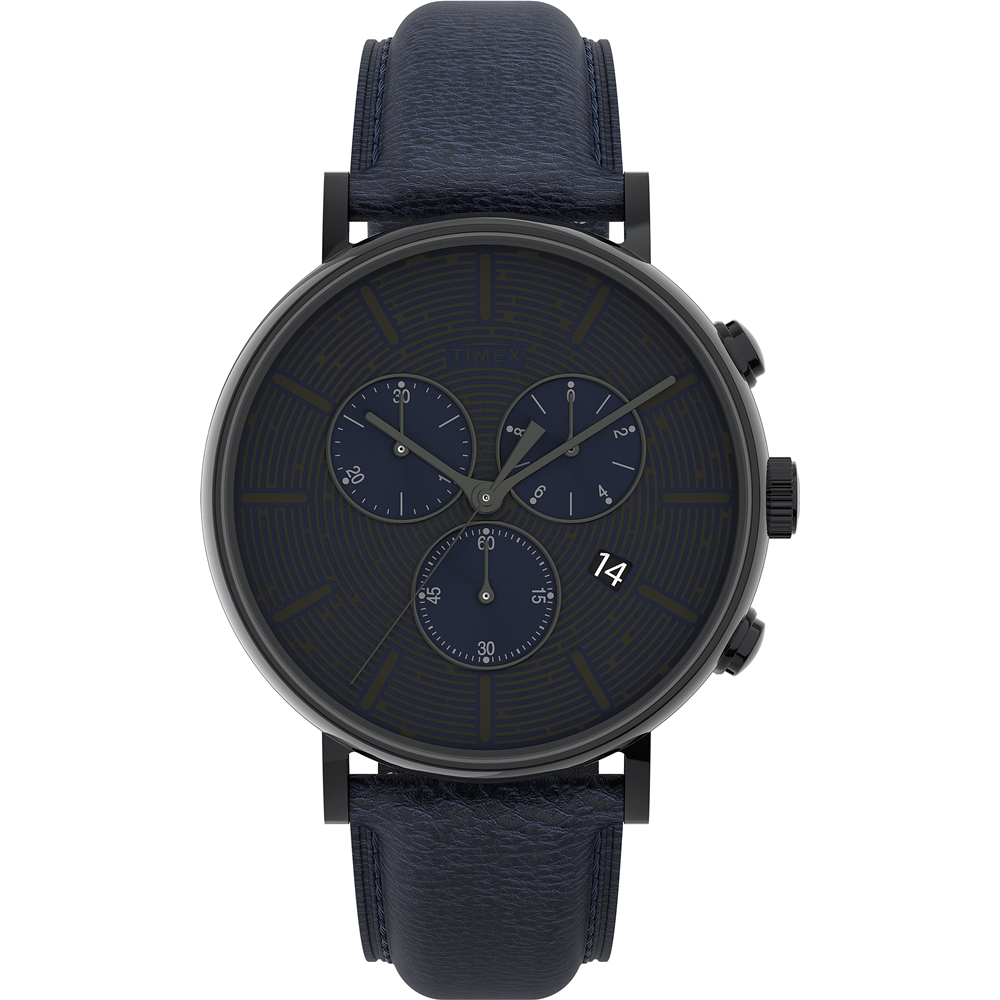 【TIMEX】天美時 Fairfield系列 三眼計時手錶 (深藍 TXTW2U88900)