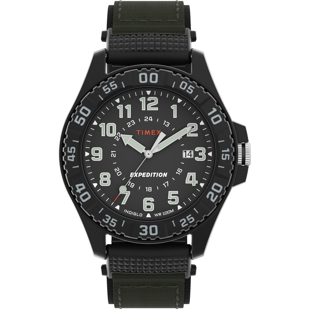 【TIMEX】天美時 遠征系列 42毫米戶外手錶 (黑x綠 TXTW4B26400)
