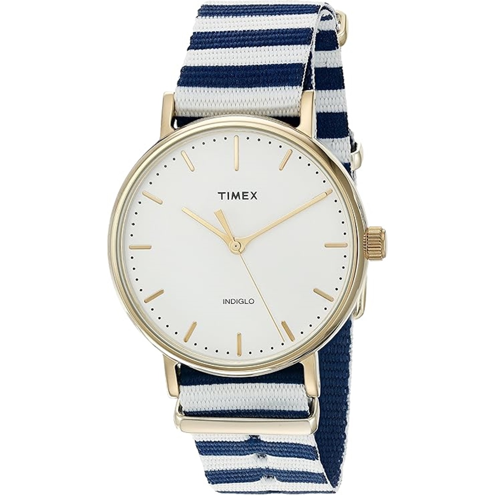 【TIMEX】天美時 週末系列 38毫米夏日休閒風格手錶 (白x藍 TXTW2P91900-1)