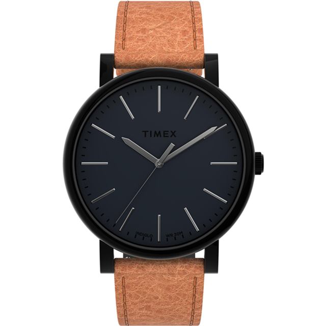 【TIMEX】天美時 復刻系列 42毫米簡約手錶 ( 黑x橘 TXTW2U05800-1)