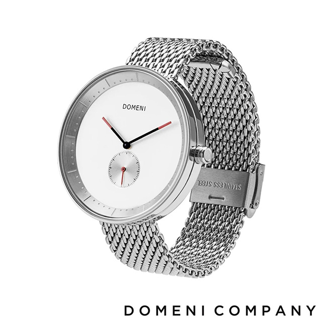 【DOMENI COMPANY】SIGNATURE 經典系列 米蘭錶帶/316L不鏽鋼單眼女錶-銀 (SSM01-32)
