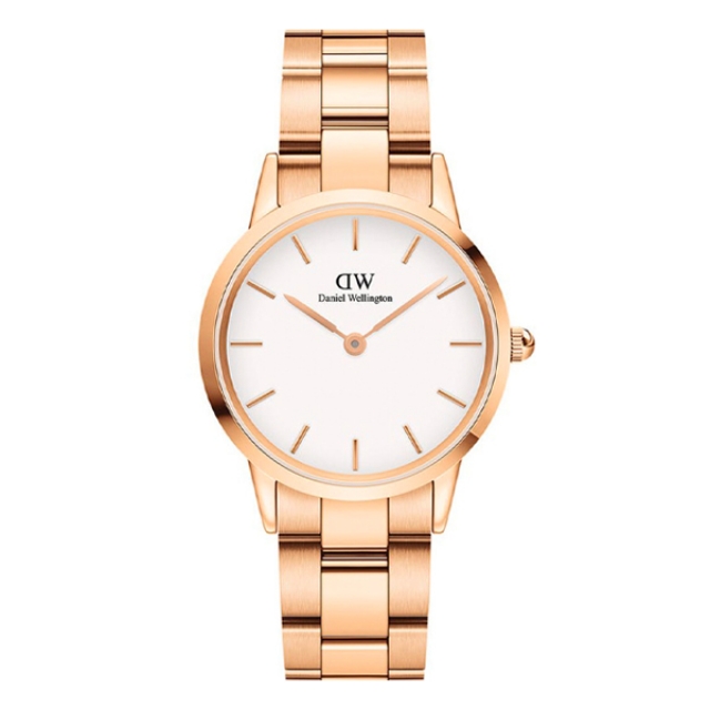 【Daniel Wellington】Iconic Link瑞典時尚品牌鋼帶腕錶-耀眼玫金-32mm/DW00100211