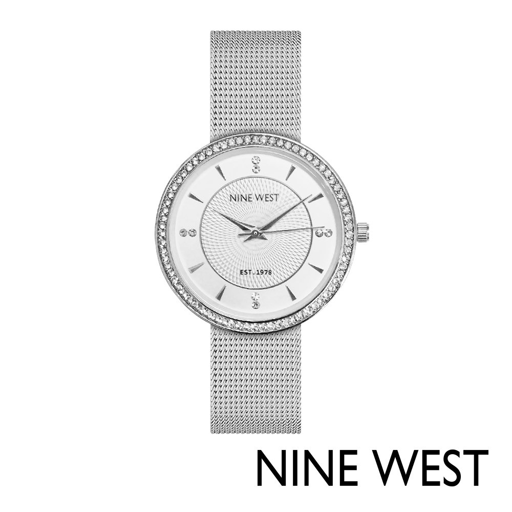 NINE WEST 永恆璀璨女錶/手錶/腕錶35mm 銀色 NW23835