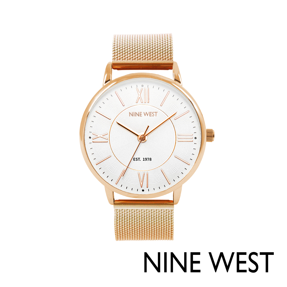 NINE WEST 經典羅馬佳人米蘭腕錶/手錶38mm 金羅馬 NW24238