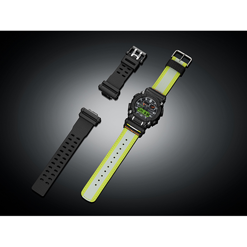 CASIO 卡西歐 G-SHOCK 潮流工業風雙顯計時手錶-黑 GA-900E-1A3