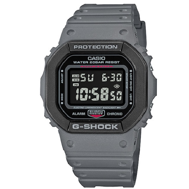 G-SHOCK CASIO / DW-5610SU-8 /卡西歐 經典方型 電子液晶 防水 橡膠手錶 深灰色 44mm