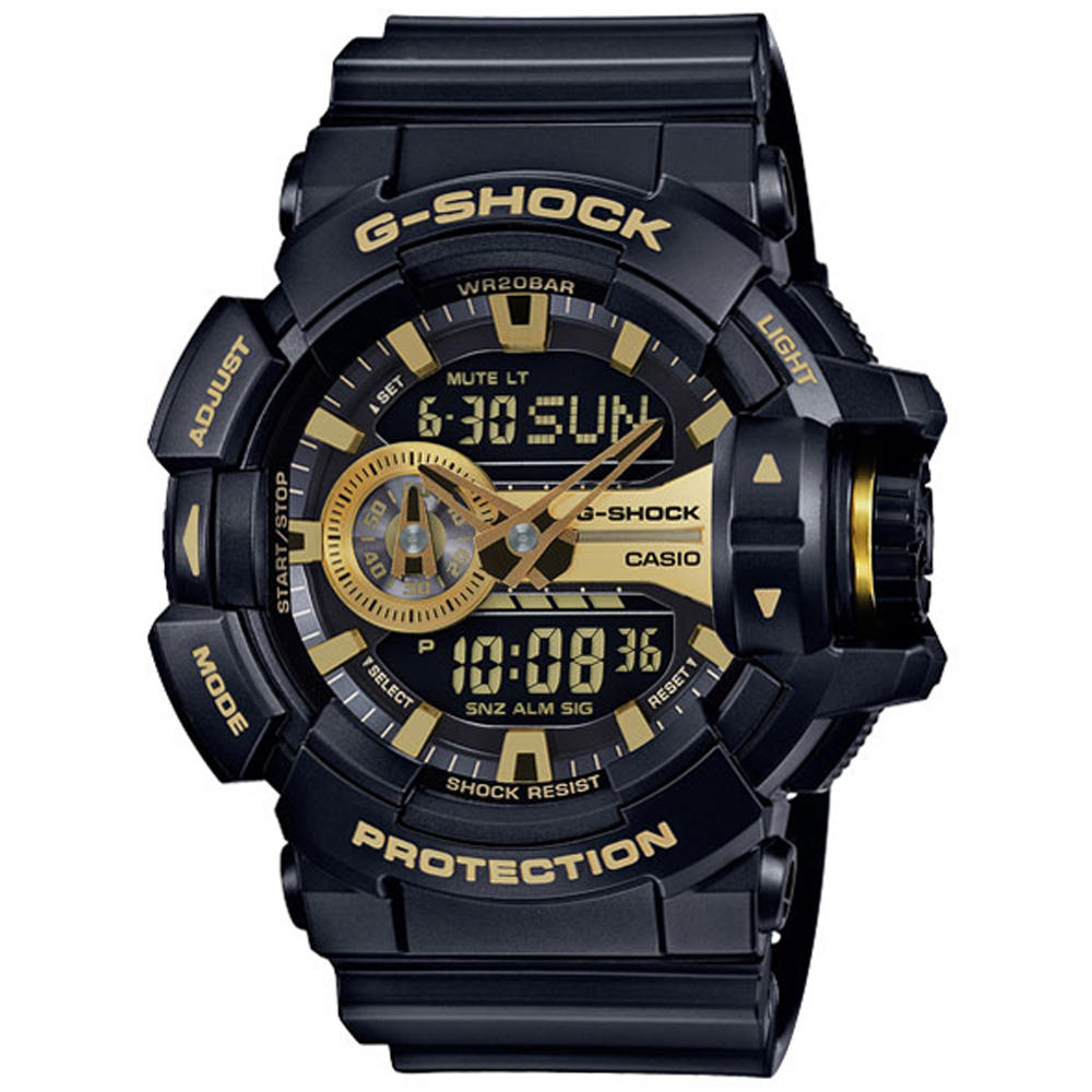 CASIO卡西歐G-SHOCK (GA-400GB-1A9)大型錶冠金屬運動錶