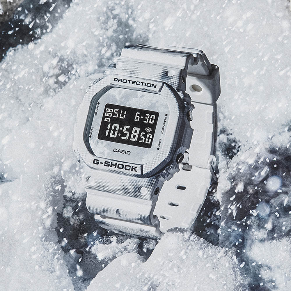 CASIO卡西歐 G-SHOCK 冰凍森林 潮流電子腕錶 DW-5600GC-7