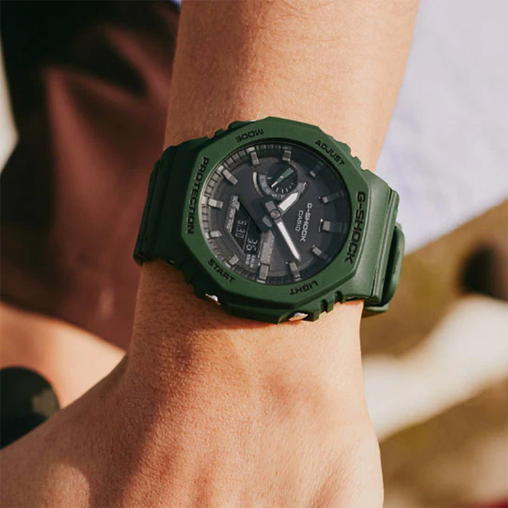 CASIO 卡西歐 G-SHOCK 農家橡樹 藍芽八角太陽能電子錶 GA-B2100-3A