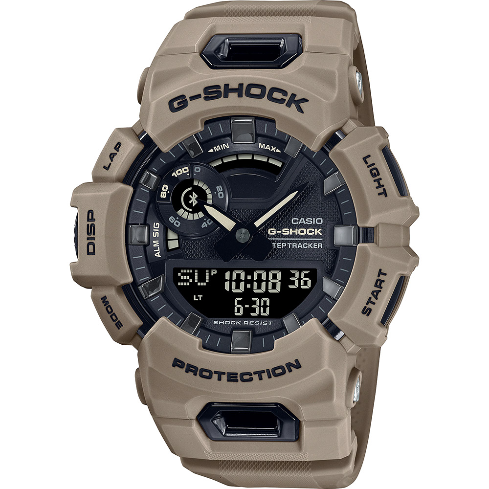 CASIO 卡西歐 G-SHOCK 運動生活藍芽多功能手錶-卡其 GBA-900UU-5A