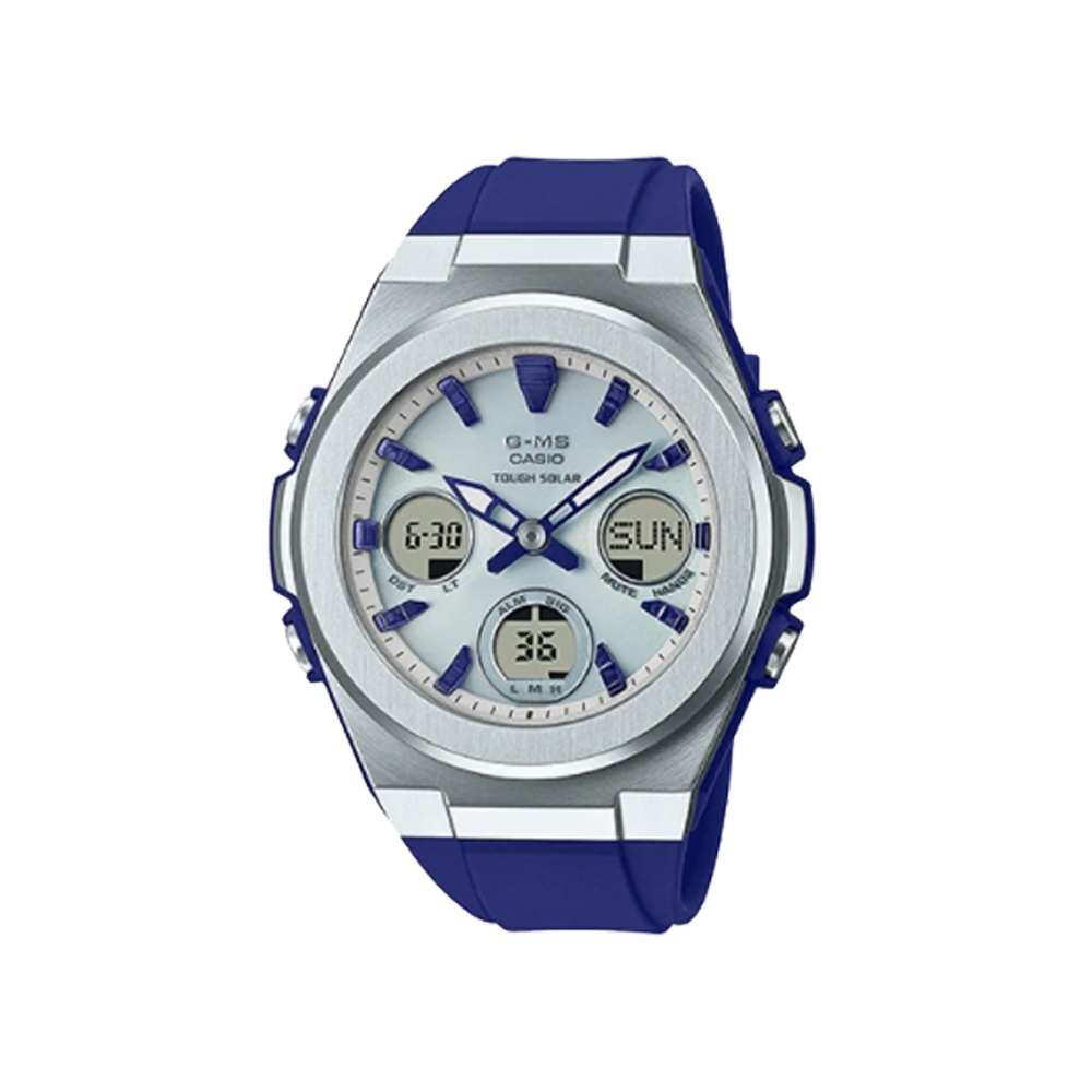 CASIO卡西歐 BABY-G 湛藍流行運動腕錶/太陽能電力/MSG-S600-2A/40.2mm