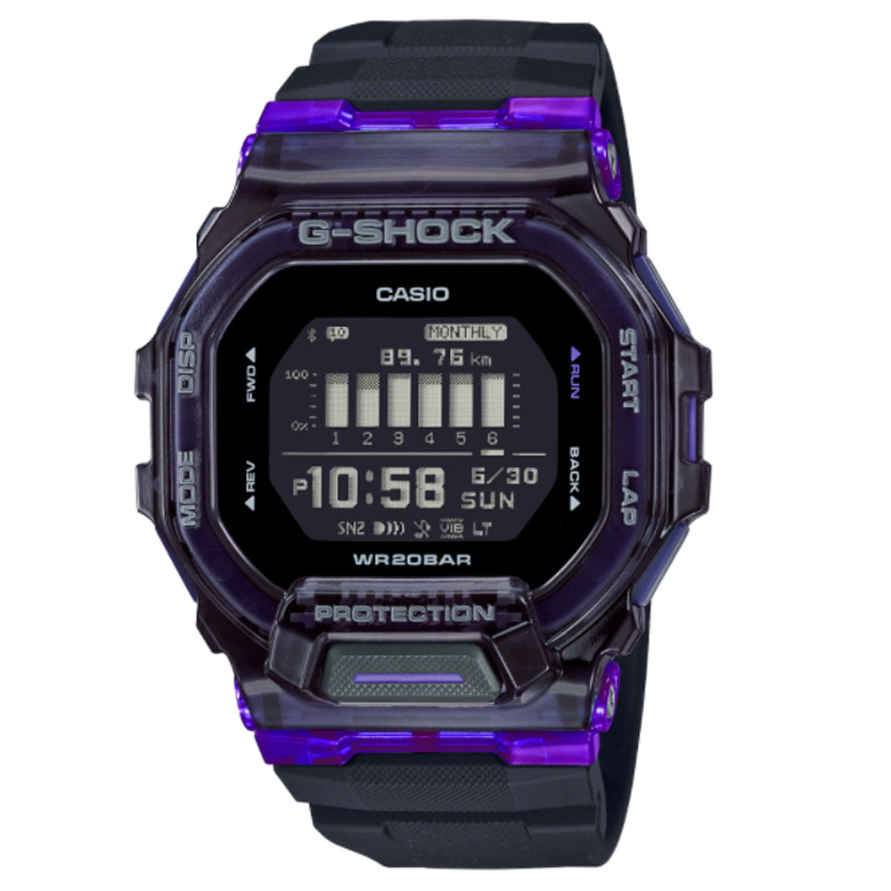 CASIO卡西歐 G-SHOCK 藍牙連線 輕巧電子腕錶 GBD-200SM-1A6