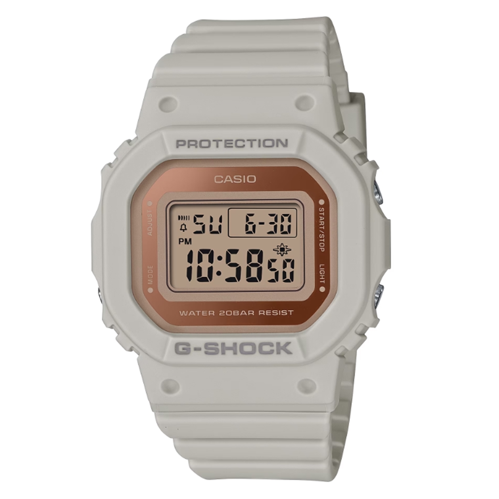 【CASIO 卡西歐】G-SHOCK 纖薄精巧 個性簡約 金屬質感 優雅米 經典方型 GMD-S5600-8 40.5mm