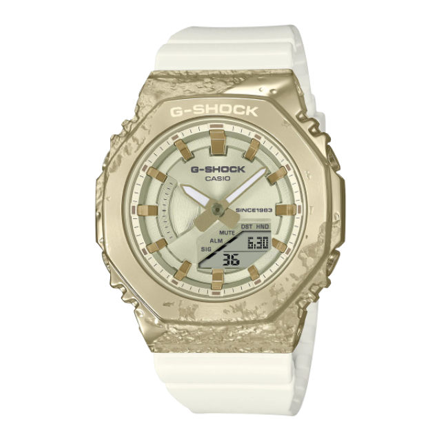 【CASIO G-SHOCK】40周年限定探險家礦石系列運動腕錶-香檳金/GM-S2140GEM-9A