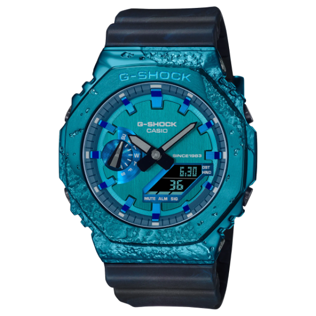 【CASIO G-SHOCK】40周年限定探險家礦石系列運動腕錶-寶石藍/GM-2140GEM-2A
