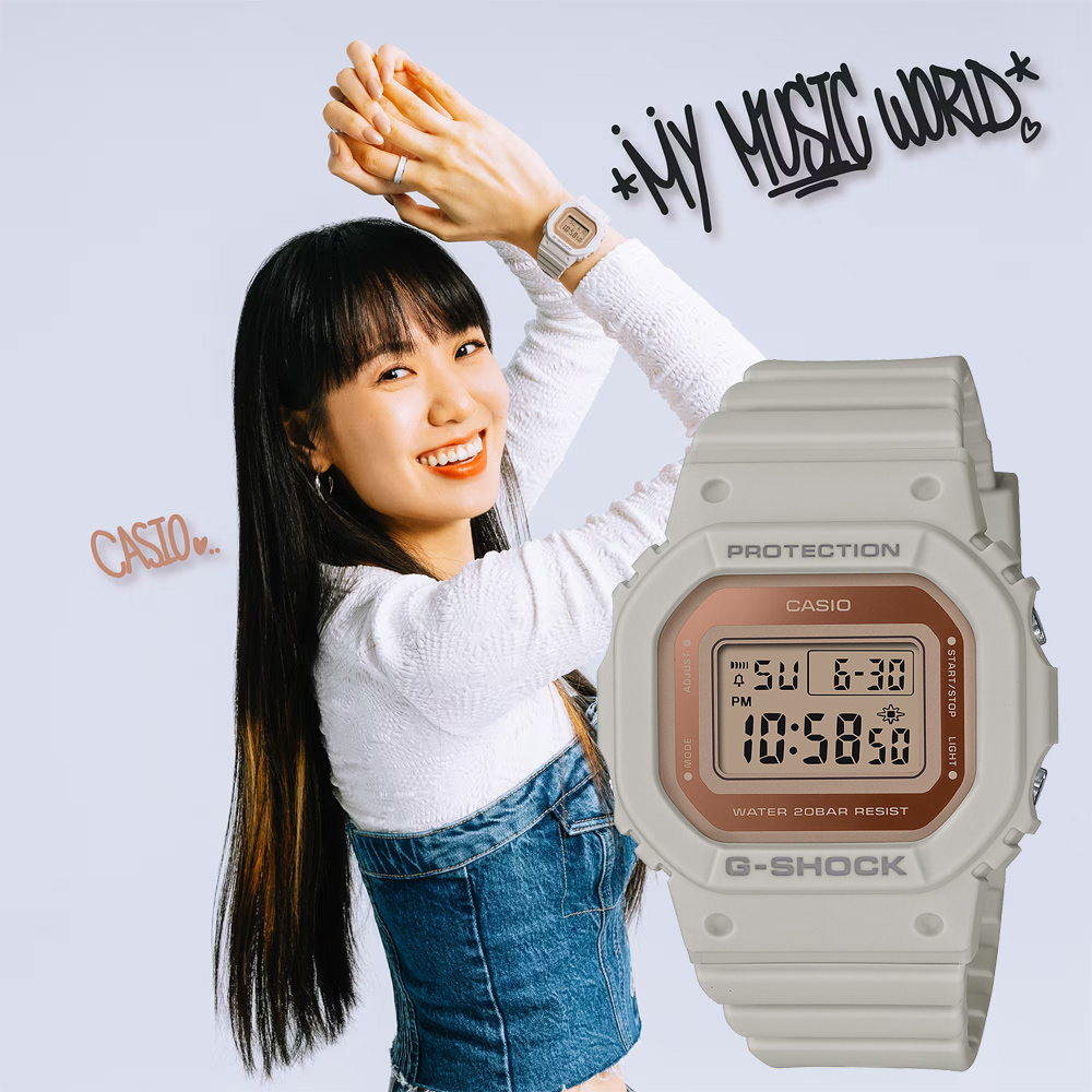 CASIO 卡西歐 G-SHOCK 孫盛希廣告款 玻璃蒸鍍電子錶 GMD-S5600-8