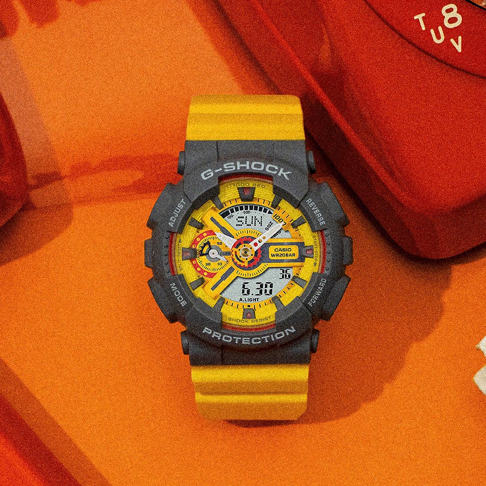 CASIO 卡西歐 G-SHOCK 復刻1994彩色運動雙顯手錶(GMA-S110Y-9A)