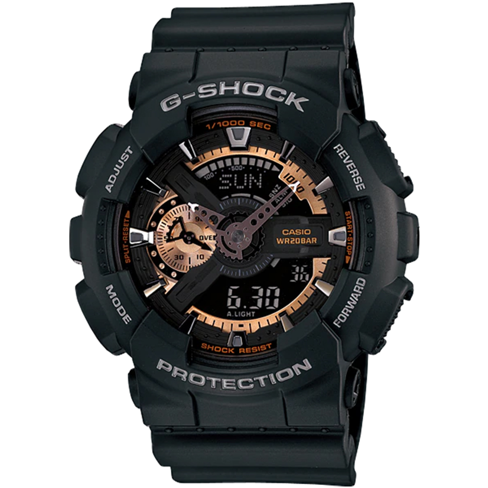 CASIO G-SHOCK 內斂雅致雙顯計時錶/GA-110RG-1A
