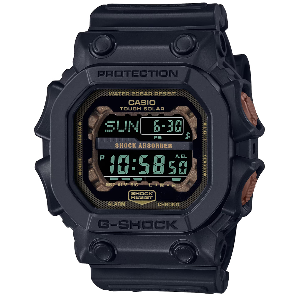 CASIO卡西歐 G-SHOCK 太陽能電力 新古典主義 電子腕錶 GX-56RC-1